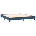 vidaXL Posteľný rám na boxspring tmavomodrý 160x200 cm zamat – Obrázok 4