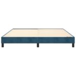 vidaXL Posteľný rám na boxspring tmavomodrý 160x200 cm zamat – Obrázok 5