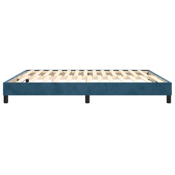 vidaXL Posteľný rám na boxspring tmavomodrý 160x200 cm zamat – Obrázok 6
