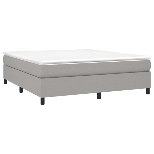 vidaXL Rám na boxspring posteľ bledosivý 180x200 cm látka – Obrázok 3
