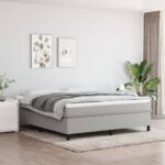 vidaXL Rám na boxspring posteľ bledosivý 180x200 cm látka