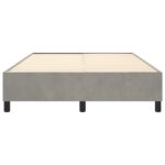 vidaXL Posteľný rám na boxspring bledosivý 140x190 cm zamat – Obrázok 5