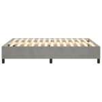 vidaXL Posteľný rám na boxspring bledosivý 140x190 cm zamat – Obrázok 6