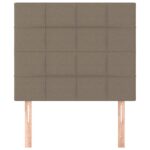 vidaXL Čelá postele 2 ks sivohnedý 80x5x78/88 cm látka – Obrázok 3