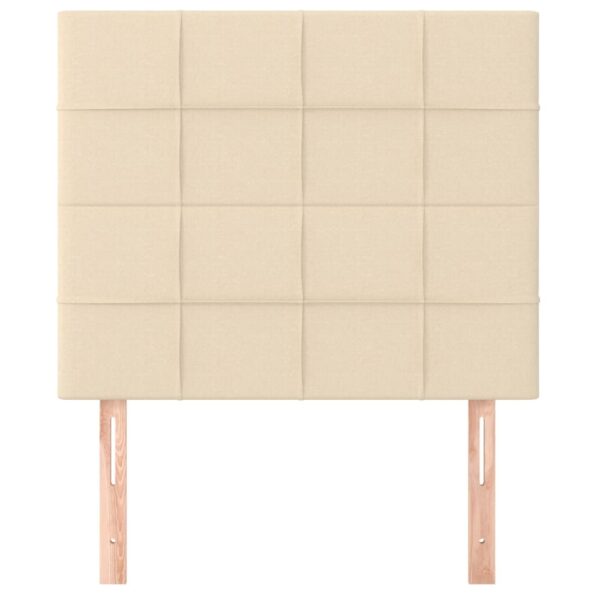vidaXL Čelá postele 2 ks krémový 90x5x78/88 cm látka – Obrázok 3
