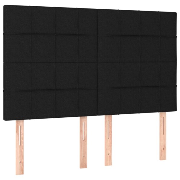vidaXL Čelo postele 4 ks čierne 72x5x78/88 cm látka – Obrázok 2