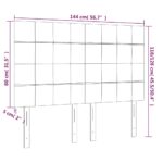 vidaXL Čelo postele 4 ks čierne 72x5x78/88 cm látka – Obrázok 8
