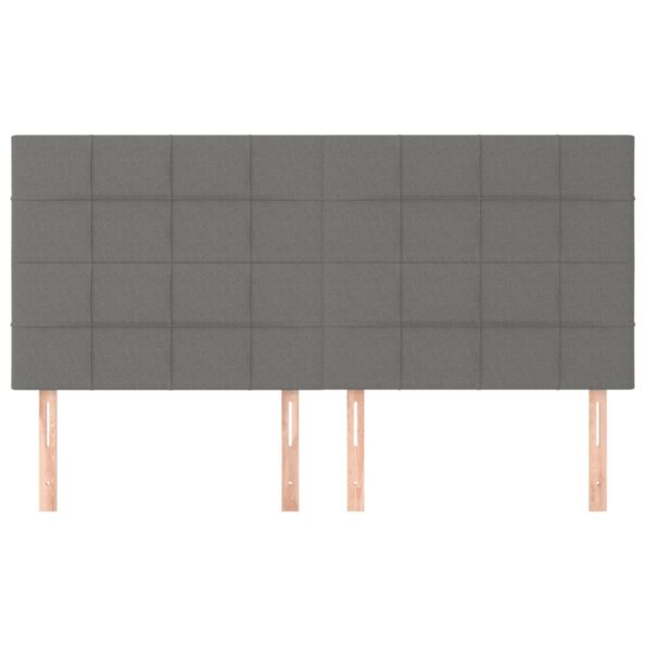 VXL8720287242031_g_en_hd_1.jpg vidaXL Čelá postele 4 ks tmavosivé 80x5x78/88 cm látka – Obrázok 3