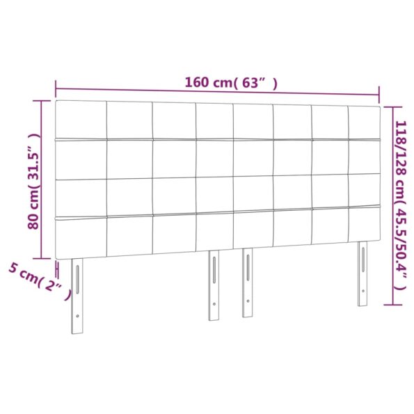 VXL8720287242031_g_en_hd_6.jpg vidaXL Čelá postele 4 ks tmavosivé 80x5x78/88 cm látka – Obrázok 8
