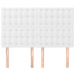 vidaXL Čelo postele biele 144x5x118/128 cm umelá koža – Obrázok 3