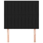 vidaXL Čelá postele 2 ks čierne 90x5x78/88 cm látka – Obrázok 3