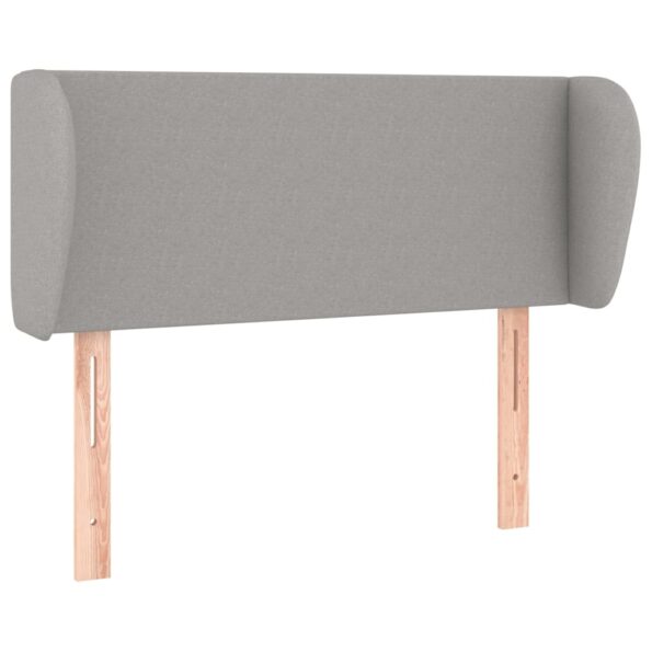 vidaXL Čelo postele so záhybmi bledosivé 103x23x78/88 cm látka – Obrázok 2