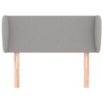 vidaXL Čelo postele so záhybmi bledosivé 103x23x78/88 cm látka – Obrázok 3