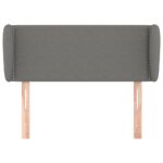 vidaXL Čelo postele so záhybmi tmavosivé 93x23x78/88 cm látka – Obrázok 3