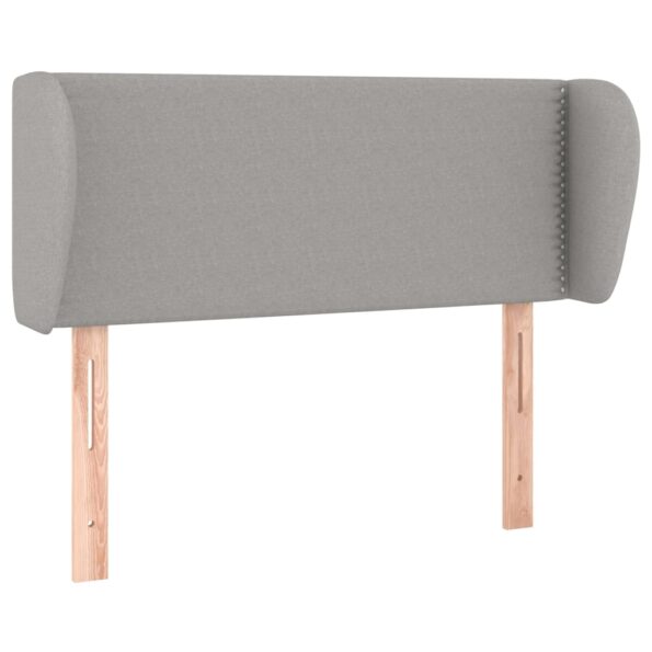 vidaXL Čelo postele so záhybmi bledosivé 103x23x78/88 cm látka – Obrázok 2