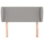 vidaXL Čelo postele so záhybmi bledosivé 103x23x78/88 cm látka – Obrázok 3