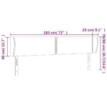 vidaXL Čelo postele so záhybmi bledosivé 183x23x78/88 cm látka – Obrázok 9