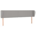 vidaXL Čelo postele so záhybmi bledosivé 203x23x78/88 cm látka – Obrázok 2