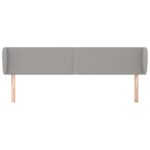 vidaXL Čelo postele so záhybmi bledosivé 203x23x78/88 cm látka – Obrázok 3