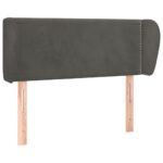 vidaXL Čelo postele so záhybmi tmavosivé 103x23x78/88 cm zamat – Obrázok 2