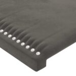 vidaXL Čelo postele so záhybmi tmavosivé 103x23x78/88 cm zamat – Obrázok 5