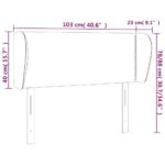 vidaXL Čelo postele so záhybmi tmavosivé 103x23x78/88 cm zamat – Obrázok 9