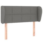 vidaXL Čelo postele so záhybmi tmavosivé 83x23x78/88 cm látka – Obrázok 2