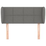 vidaXL Čelo postele so záhybmi tmavosivé 83x23x78/88 cm látka – Obrázok 3