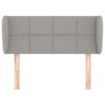 vidaXL Čelo postele so záhybmi bledosivé 93x23x78/88 cm látka – Obrázok 3