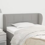 vidaXL Čelo postele so záhybmi bledosivé 93x23x78/88 cm látka