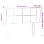 vidaXL Čelo postele so záhybmi bledosivé 103x23x78/88 cm látka – Obrázok 9