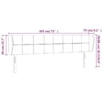 vidaXL Čelo postele so záhybmi bledosivé 183x23x78/88 cm látka – Obrázok 9