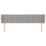 vidaXL Čelo postele so záhybmi bledosivé 203x23x78/88 cm látka – Obrázok 3