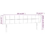 vidaXL Čelo postele so záhybmi bledosivé 203x23x78/88 cm látka – Obrázok 9