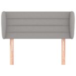vidaXL Čelo postele so záhybmi bledosivé 103x23x78/88 cm látka – Obrázok 3