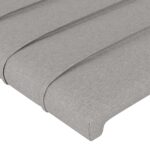 vidaXL Čelo postele so záhybmi bledosivé 103x23x78/88 cm látka – Obrázok 5