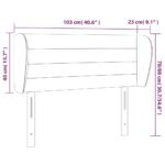 vidaXL Čelo postele so záhybmi bledosivé 103x23x78/88 cm látka – Obrázok 9