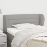 vidaXL Čelo postele so záhybmi bledosivé 103x23x78/88 cm látka