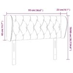 vidaXL Čelo postele so záhybmi bledosivé 93x23x78/88 cm látka – Obrázok 9
