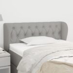 vidaXL Čelo postele so záhybmi bledosivé 93x23x78/88 cm látka