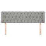 vidaXL Čelo postele so záhybmi bledosivé 147x23x78/88 cm látka – Obrázok 3