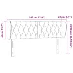 vidaXL Čelo postele so záhybmi bledosivé 147x23x78/88 cm látka – Obrázok 9