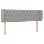 vidaXL Čelo postele so záhybmi bledosivé 163x23x78/88 cm látka – Obrázok 2