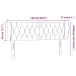 vidaXL Čelo postele so záhybmi bledosivé 163x23x78/88 cm látka – Obrázok 9
