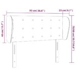 vidaXL Čelo postele so záhybmi bledosivé 93x23x78/88 cm látka – Obrázok 9