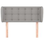 vidaXL Čelo postele so záhybmi bledosivé 103x23x78/88 cm látka – Obrázok 3