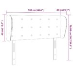 vidaXL Čelo postele so záhybmi bledosivé 103x23x78/88 cm látka – Obrázok 9
