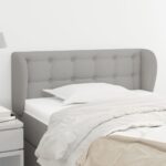 vidaXL Čelo postele so záhybmi bledosivé 103x23x78/88 cm látka