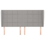 vidaXL Čelo postele so záhybmi bledosivé 203x23x118/128 cm látka – Obrázok 3