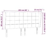 vidaXL Čelo postele so záhybmi bledosivé 203x23x118/128 cm látka – Obrázok 9